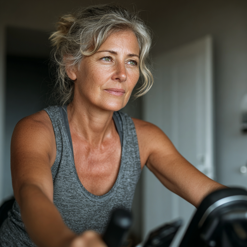 Senior joga cvičenie v prírode